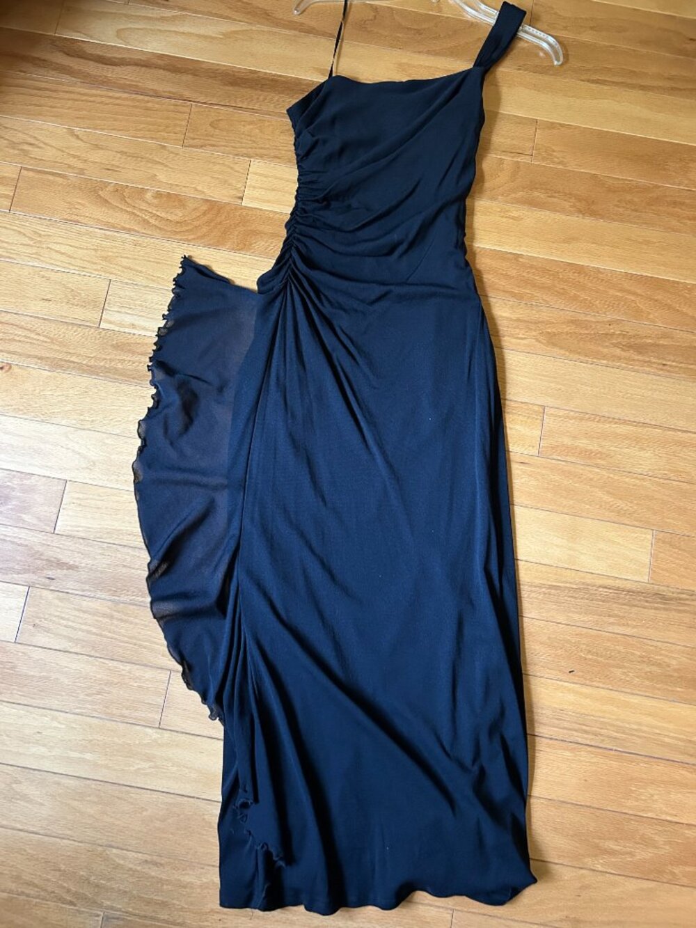 Signature by Sangria Black slip maxi dress size 8